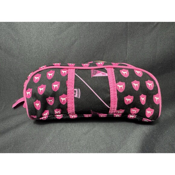 Victoria’s Secret PINK Vintage Dog Makeup Bag Pencil Case RARE Monogram - Picture 5 of 10
